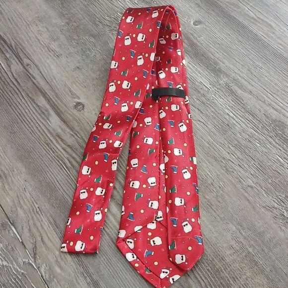 Christmas Necktie Christmas Party Fun Christmas Theme Print Tie Santa NEW - Picture 5 of 5